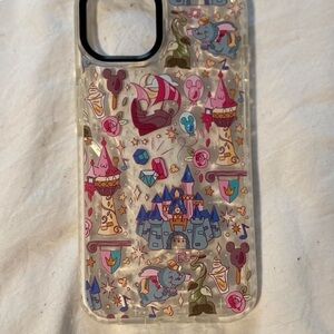 Clear Castle and Elephant Pattern Phone Case